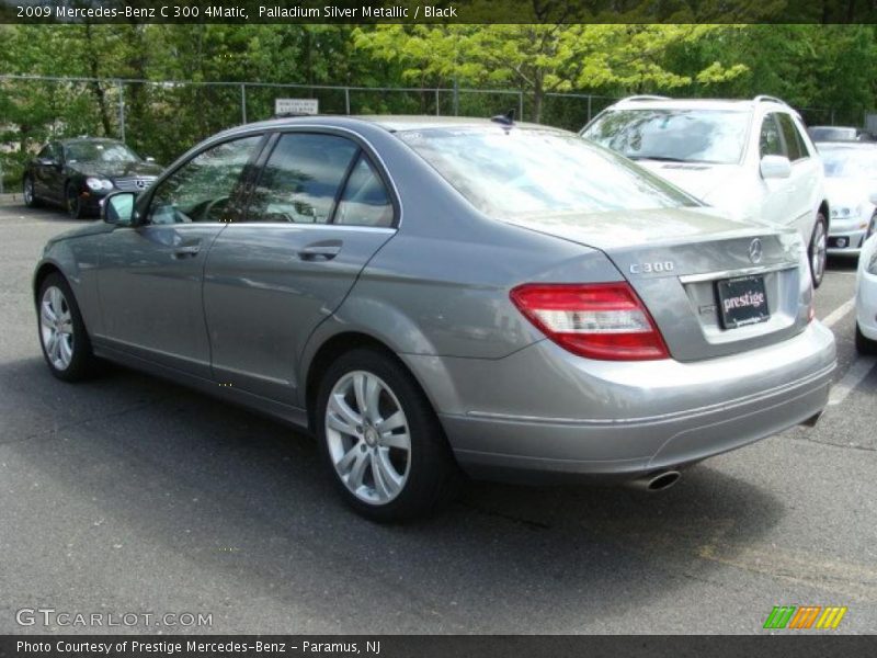 Palladium Silver Metallic / Black 2009 Mercedes-Benz C 300 4Matic