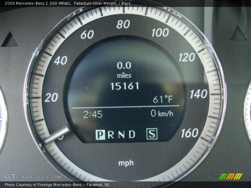 Palladium Silver Metallic / Black 2009 Mercedes-Benz C 300 4Matic