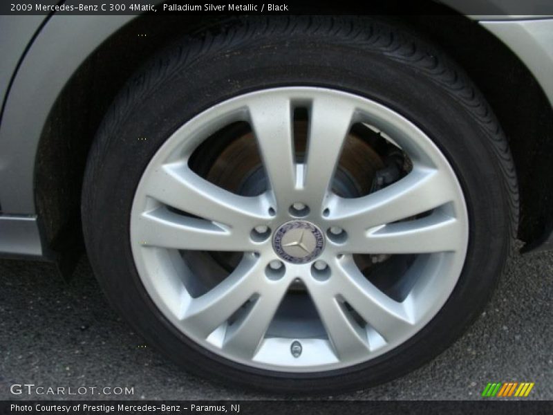 Palladium Silver Metallic / Black 2009 Mercedes-Benz C 300 4Matic