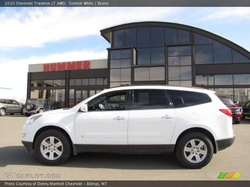 Summit White / Ebony 2010 Chevrolet Traverse LT AWD