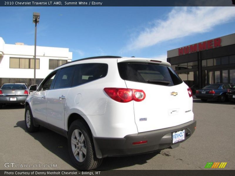Summit White / Ebony 2010 Chevrolet Traverse LT AWD