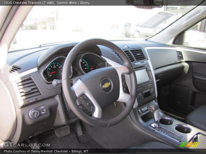 Summit White / Ebony 2010 Chevrolet Traverse LT AWD