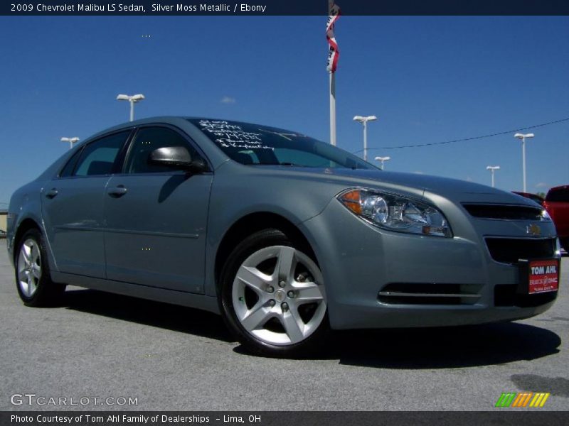 Silver Moss Metallic / Ebony 2009 Chevrolet Malibu LS Sedan