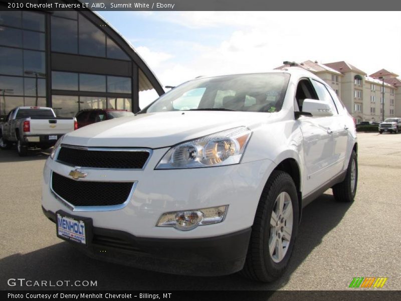 Summit White / Ebony 2010 Chevrolet Traverse LT AWD