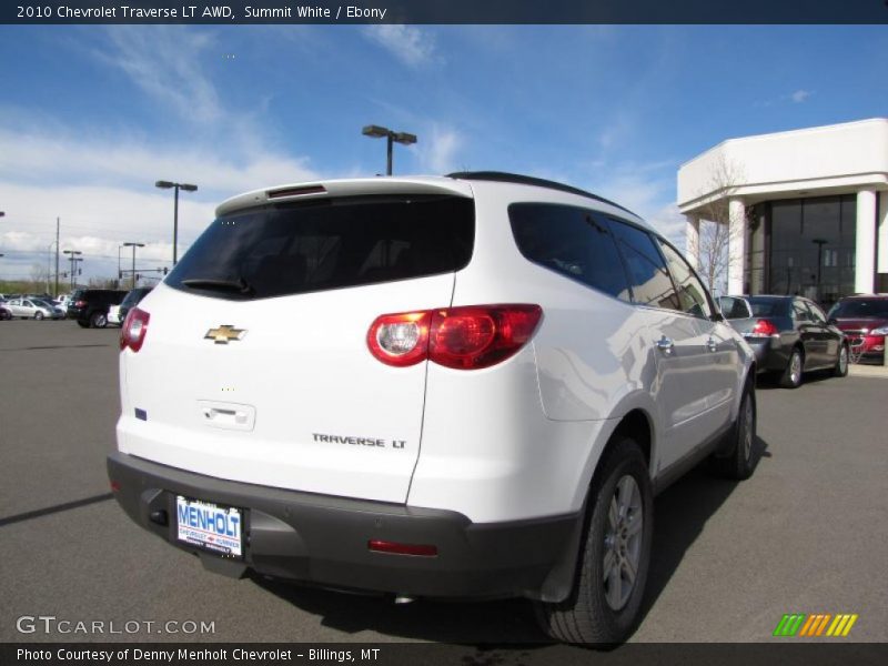 Summit White / Ebony 2010 Chevrolet Traverse LT AWD