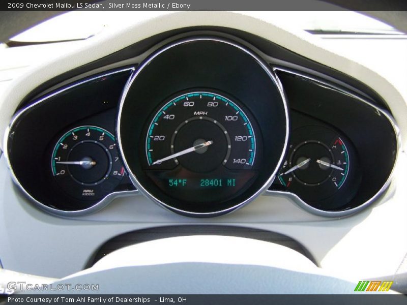 Silver Moss Metallic / Ebony 2009 Chevrolet Malibu LS Sedan