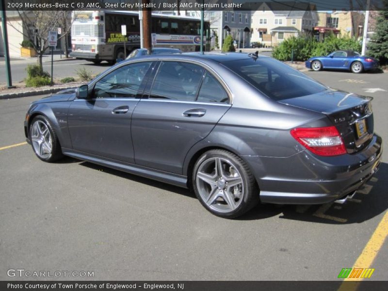 Steel Grey Metallic / Black AMG Premium Leather 2009 Mercedes-Benz C 63 AMG