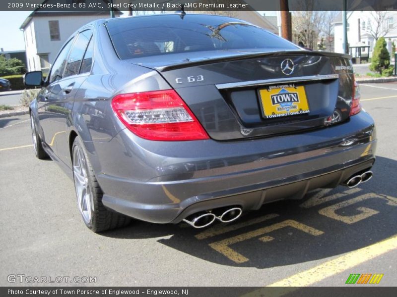 Steel Grey Metallic / Black AMG Premium Leather 2009 Mercedes-Benz C 63 AMG