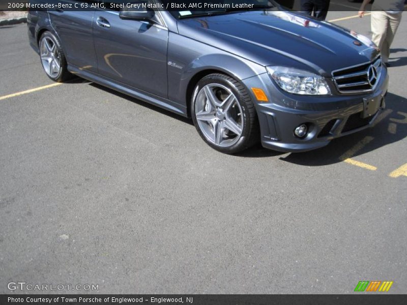 Steel Grey Metallic / Black AMG Premium Leather 2009 Mercedes-Benz C 63 AMG