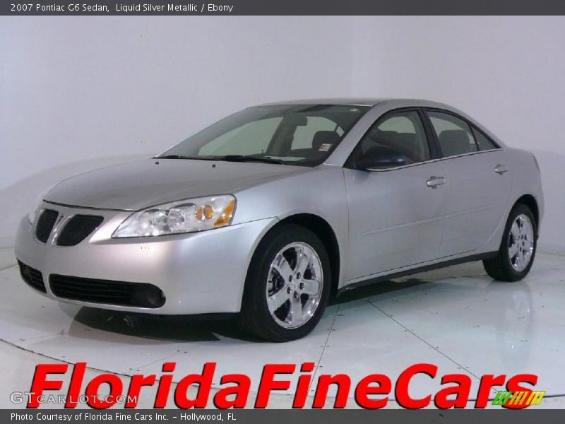 Liquid Silver Metallic / Ebony 2007 Pontiac G6 Sedan
