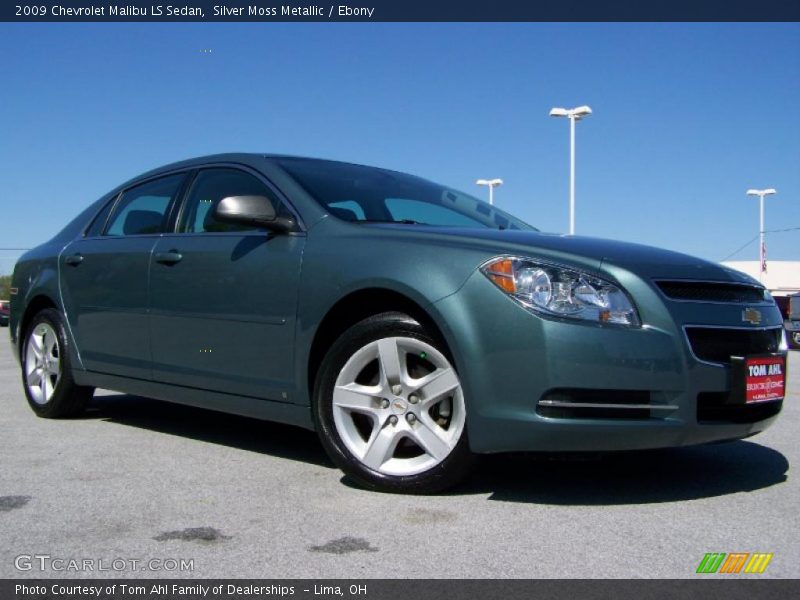 Silver Moss Metallic / Ebony 2009 Chevrolet Malibu LS Sedan
