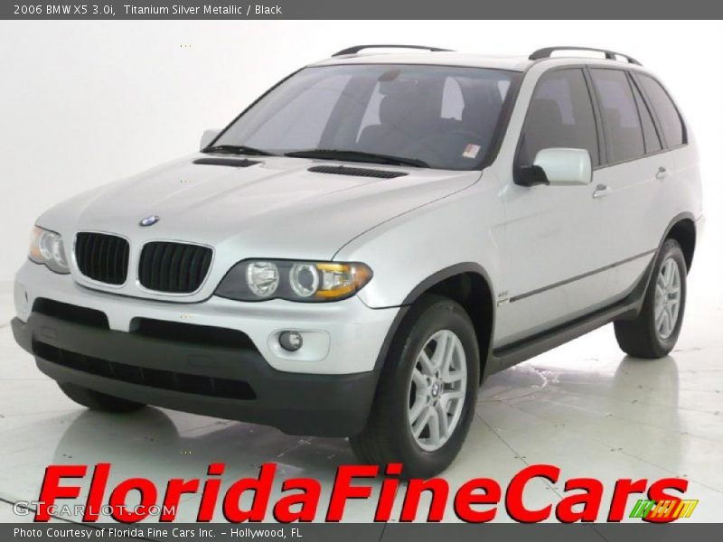 Titanium Silver Metallic / Black 2006 BMW X5 3.0i