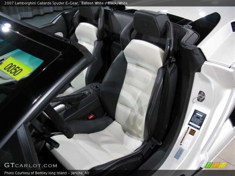 Balloon White / Black/White 2007 Lamborghini Gallardo Spyder E-Gear