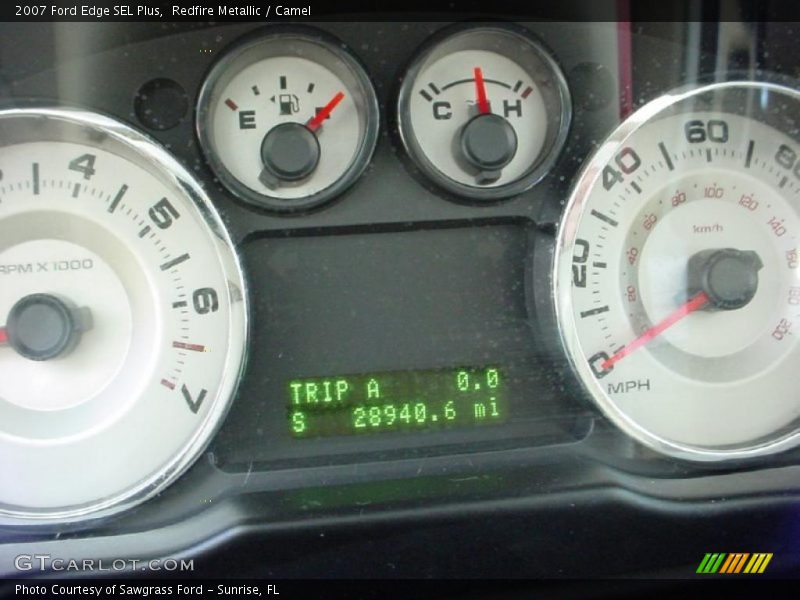 Redfire Metallic / Camel 2007 Ford Edge SEL Plus