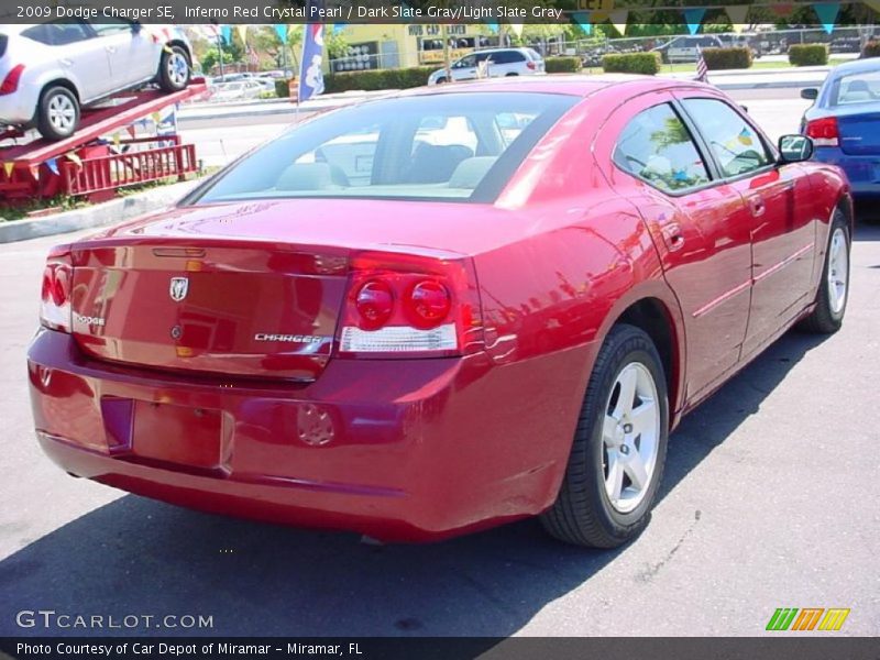 Inferno Red Crystal Pearl / Dark Slate Gray/Light Slate Gray 2009 Dodge Charger SE