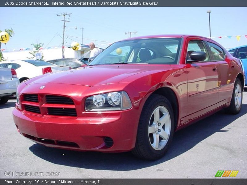Inferno Red Crystal Pearl / Dark Slate Gray/Light Slate Gray 2009 Dodge Charger SE