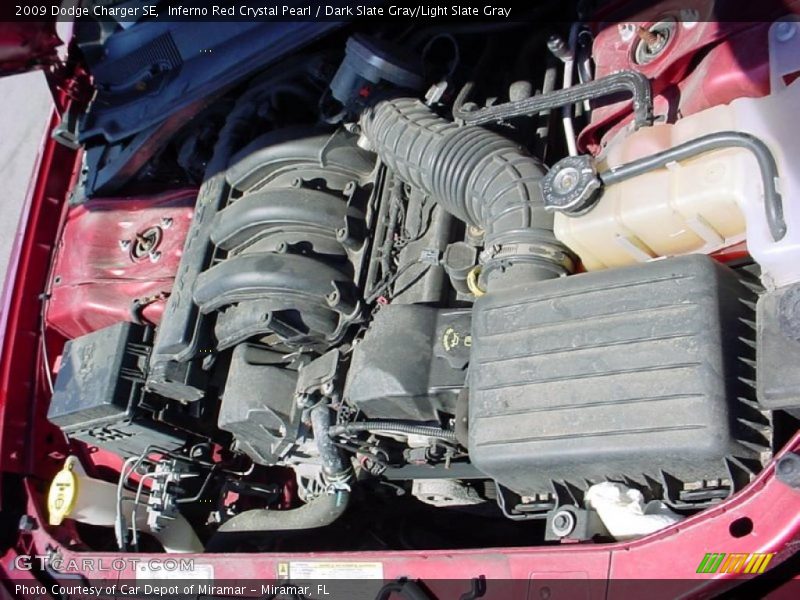Inferno Red Crystal Pearl / Dark Slate Gray/Light Slate Gray 2009 Dodge Charger SE