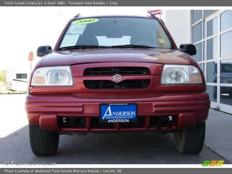 Toreador Red Metallic / Gray 2000 Suzuki Vitara JLX 4 Door 4WD