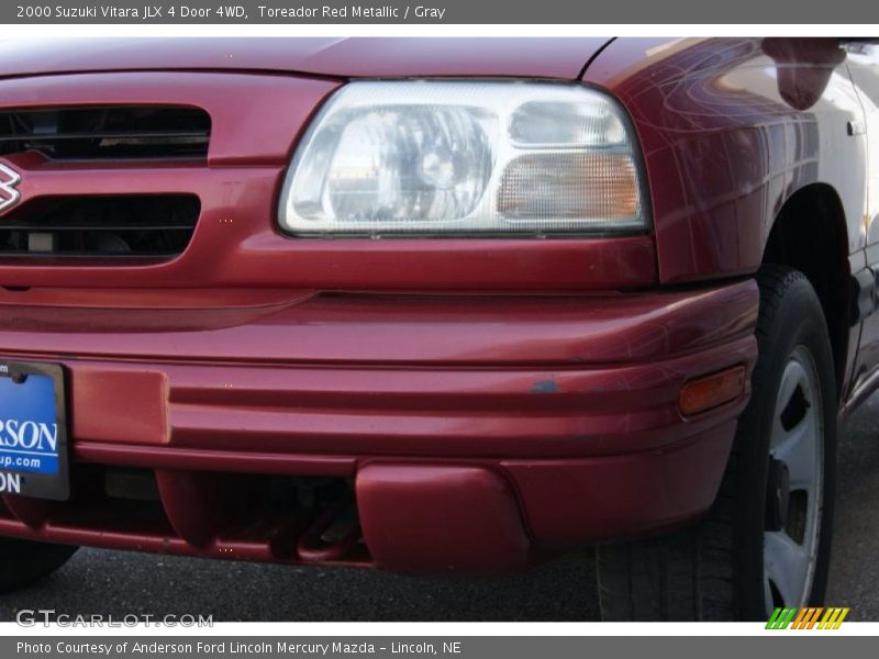 Toreador Red Metallic / Gray 2000 Suzuki Vitara JLX 4 Door 4WD