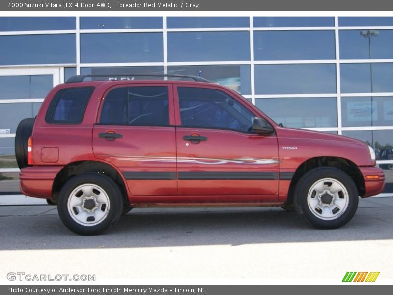 Toreador Red Metallic / Gray 2000 Suzuki Vitara JLX 4 Door 4WD