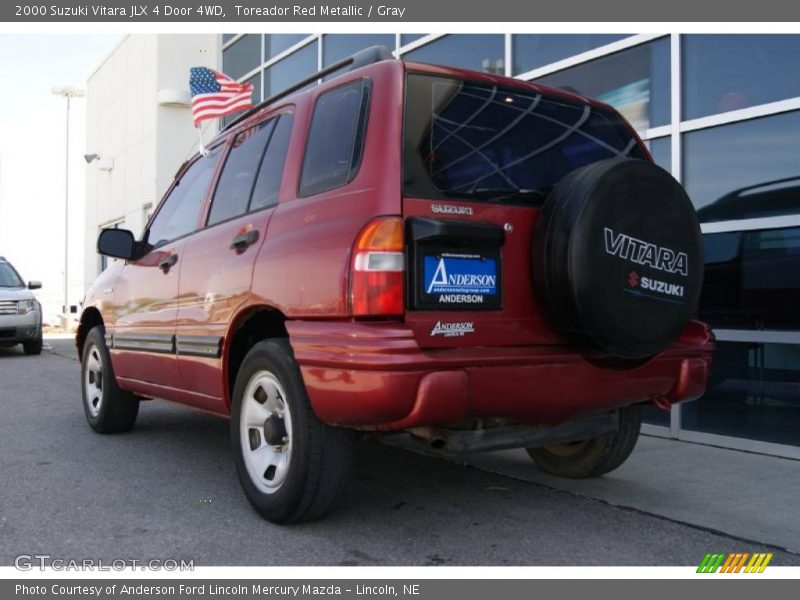 Toreador Red Metallic / Gray 2000 Suzuki Vitara JLX 4 Door 4WD