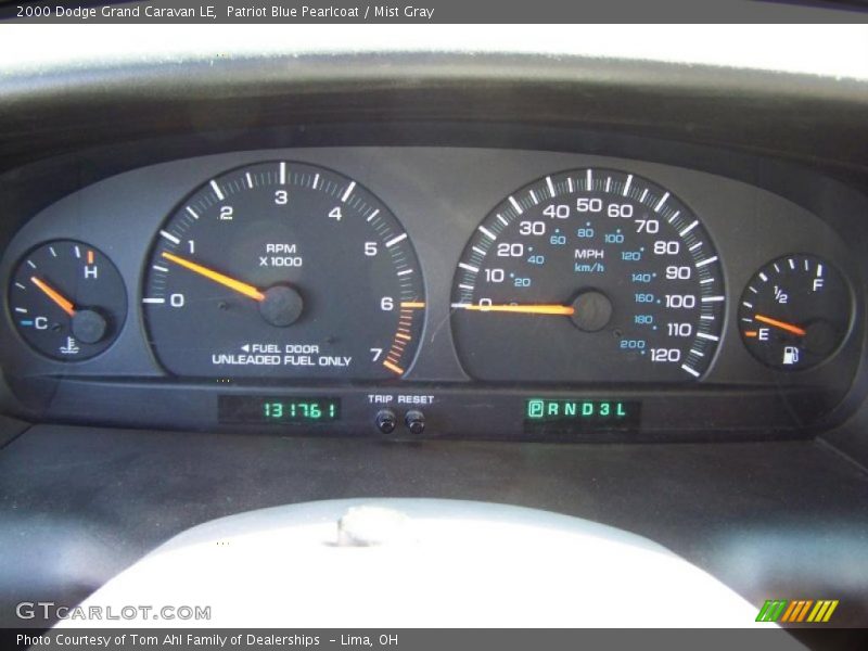 Patriot Blue Pearlcoat / Mist Gray 2000 Dodge Grand Caravan LE