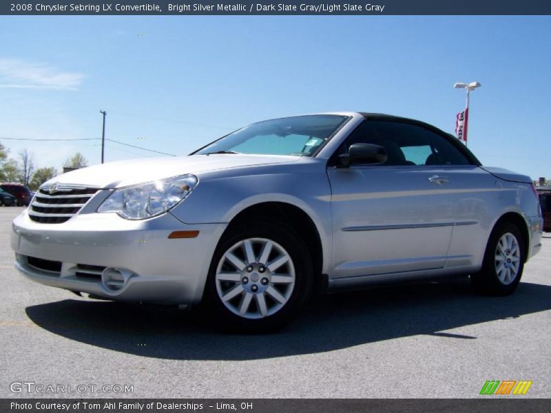 Bright Silver Metallic / Dark Slate Gray/Light Slate Gray 2008 Chrysler Sebring LX Convertible