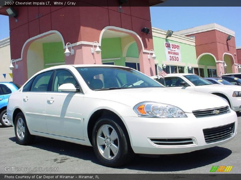 White / Gray 2007 Chevrolet Impala LT