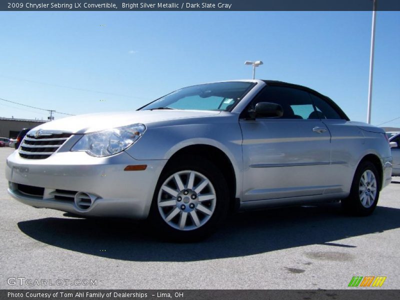 Bright Silver Metallic / Dark Slate Gray 2009 Chrysler Sebring LX Convertible