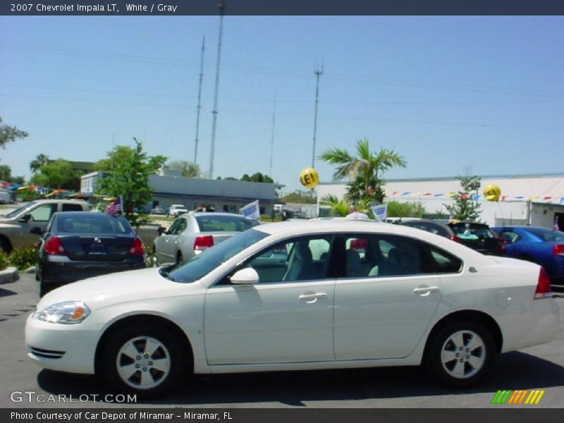 White / Gray 2007 Chevrolet Impala LT