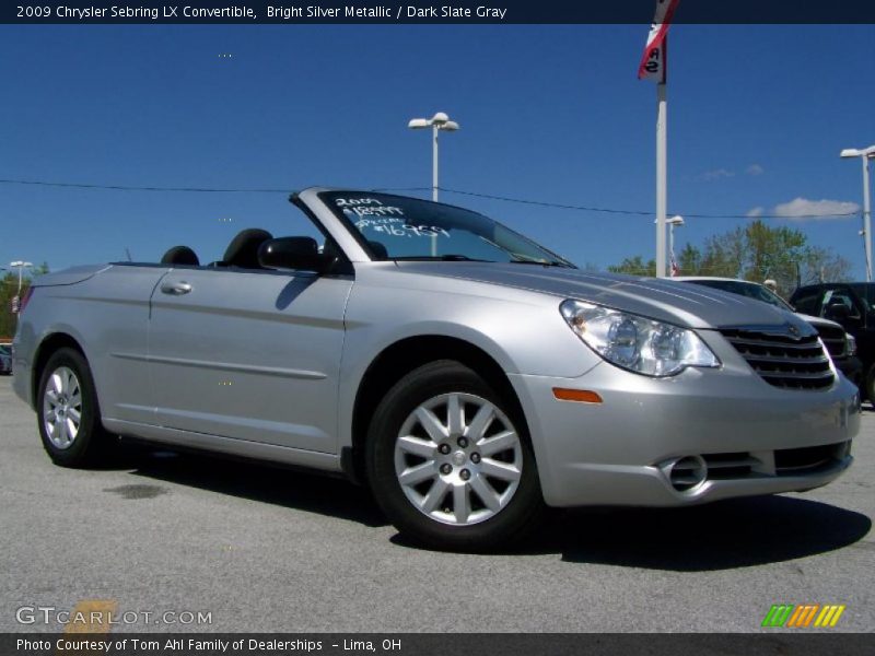 Bright Silver Metallic / Dark Slate Gray 2009 Chrysler Sebring LX Convertible