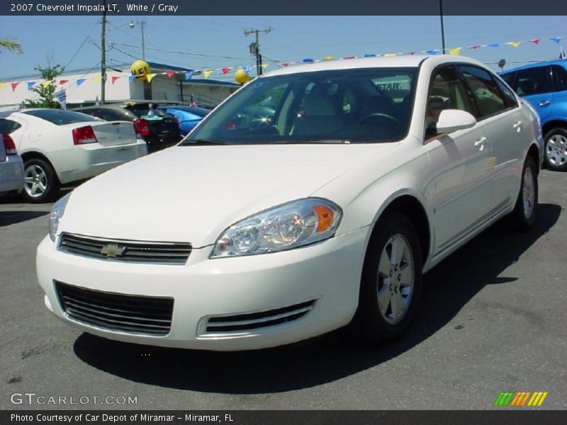 White / Gray 2007 Chevrolet Impala LT