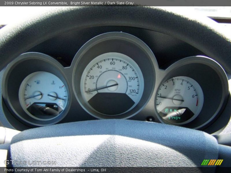 Bright Silver Metallic / Dark Slate Gray 2009 Chrysler Sebring LX Convertible