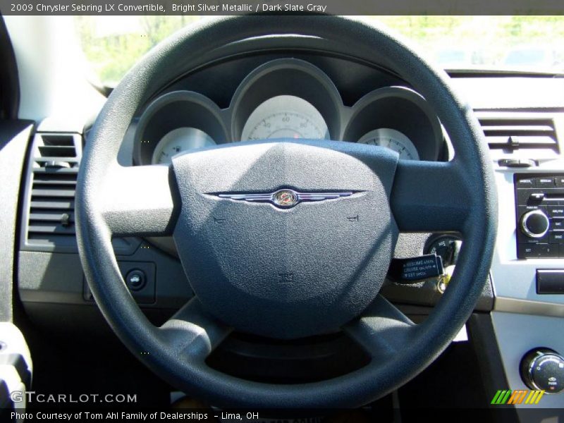 Bright Silver Metallic / Dark Slate Gray 2009 Chrysler Sebring LX Convertible