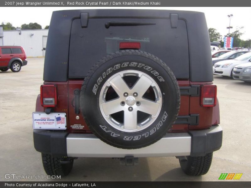 Red Rock Crystal Pearl / Dark Khaki/Medium Khaki 2007 Jeep Wrangler Unlimited X