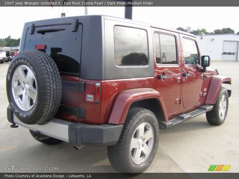 Red Rock Crystal Pearl / Dark Khaki/Medium Khaki 2007 Jeep Wrangler Unlimited X
