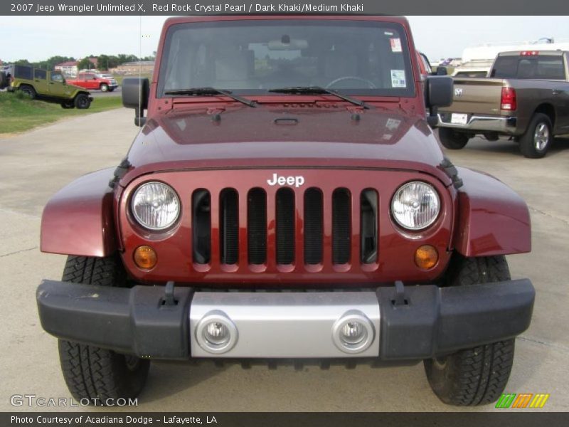 Red Rock Crystal Pearl / Dark Khaki/Medium Khaki 2007 Jeep Wrangler Unlimited X