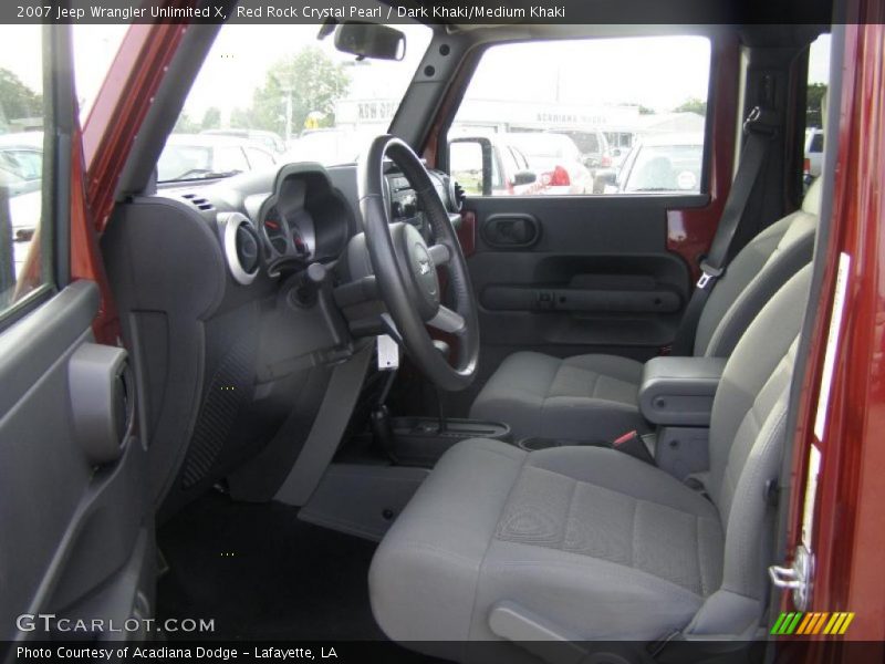 Red Rock Crystal Pearl / Dark Khaki/Medium Khaki 2007 Jeep Wrangler Unlimited X