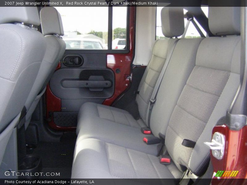 Red Rock Crystal Pearl / Dark Khaki/Medium Khaki 2007 Jeep Wrangler Unlimited X