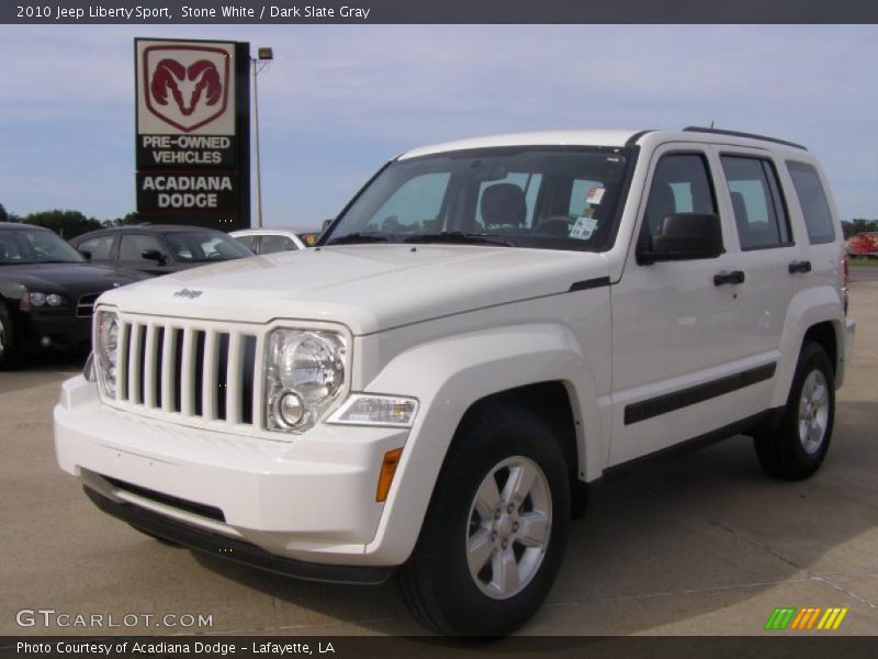 Stone White / Dark Slate Gray 2010 Jeep Liberty Sport