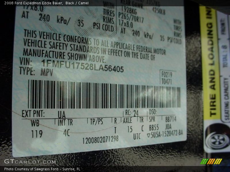 Black / Camel 2008 Ford Expedition Eddie Bauer