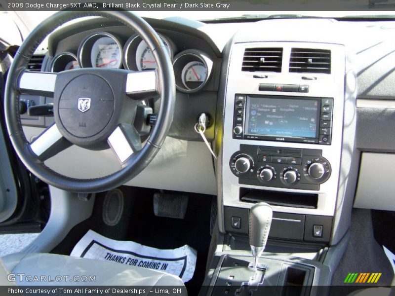 Brilliant Black Crystal Pearl / Dark Slate Gray 2008 Dodge Charger SXT AWD
