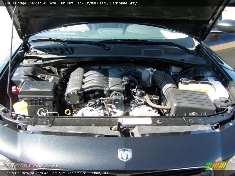 Brilliant Black Crystal Pearl / Dark Slate Gray 2008 Dodge Charger SXT AWD