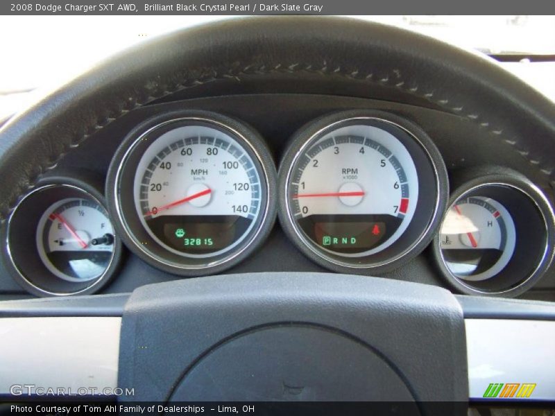 Brilliant Black Crystal Pearl / Dark Slate Gray 2008 Dodge Charger SXT AWD