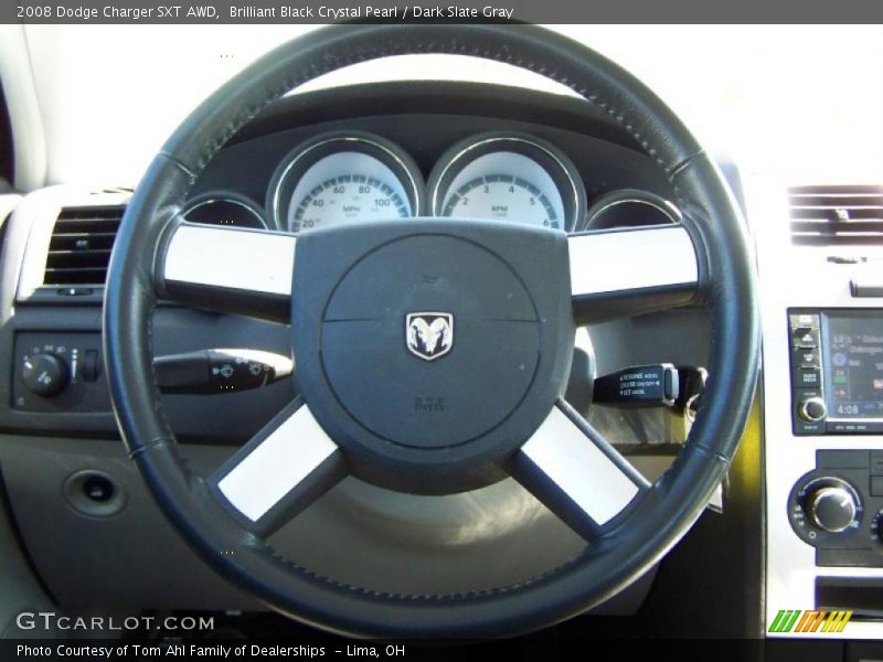 Brilliant Black Crystal Pearl / Dark Slate Gray 2008 Dodge Charger SXT AWD