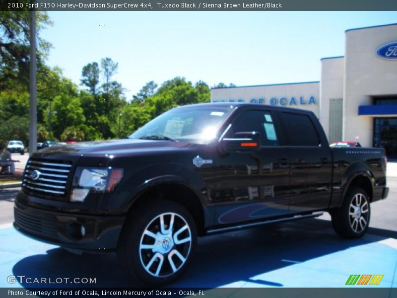 Tuxedo Black / Sienna Brown Leather/Black 2010 Ford F150 Harley-Davidson SuperCrew 4x4