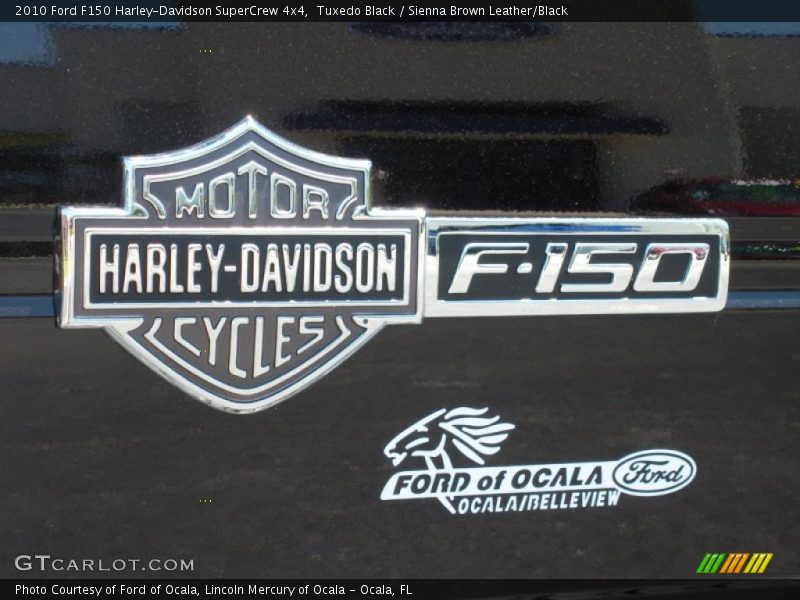 Tuxedo Black / Sienna Brown Leather/Black 2010 Ford F150 Harley-Davidson SuperCrew 4x4