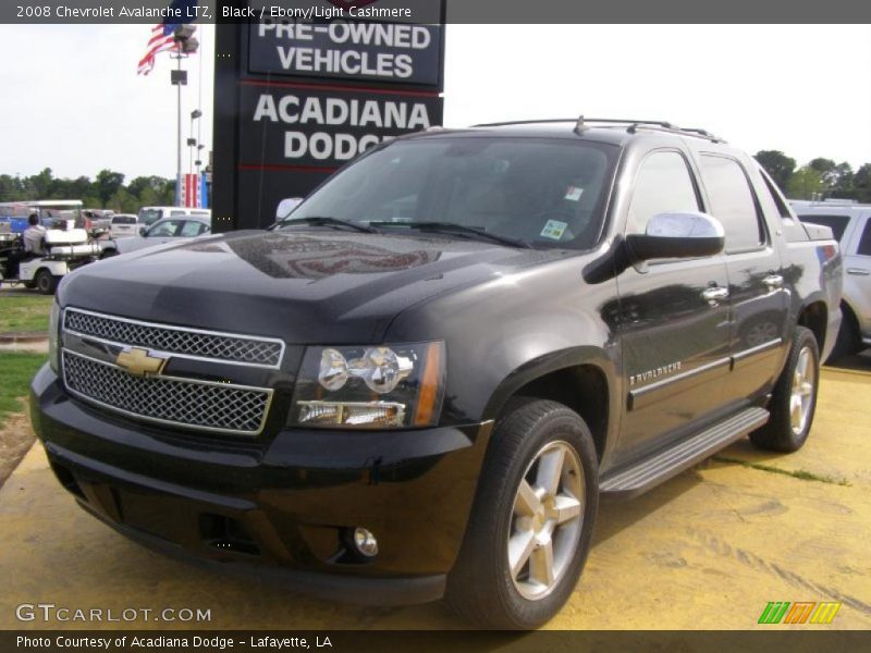 Black / Ebony/Light Cashmere 2008 Chevrolet Avalanche LTZ