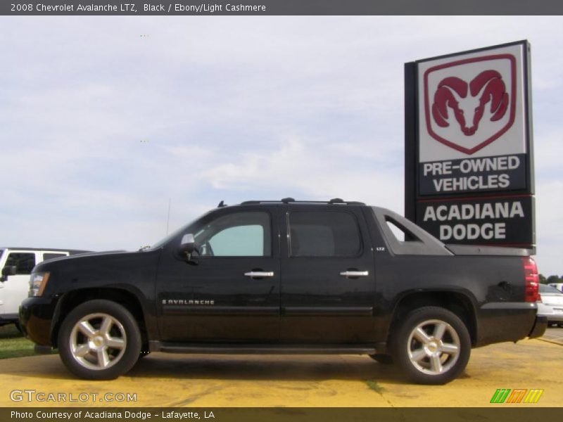 Black / Ebony/Light Cashmere 2008 Chevrolet Avalanche LTZ