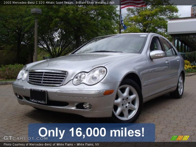 Brilliant Silver Metallic / Ash 2003 Mercedes-Benz C 320 4Matic Sport Sedan